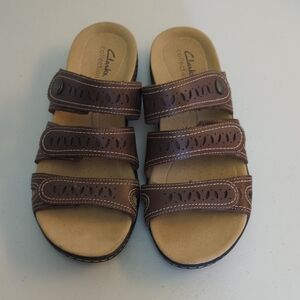 Clarks Brown Strap Sandals